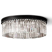 Потолочная люстра 1920s Odeon KR0387C-10B/P black/clear