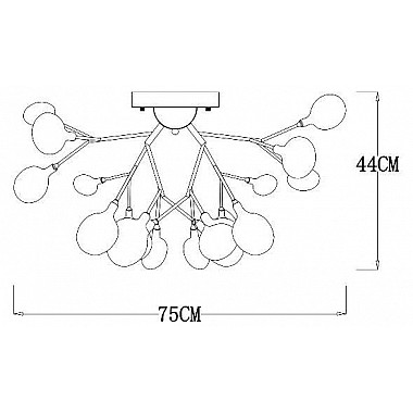 Потолочная люстра Arte Lamp Candy A7274PL-27WH