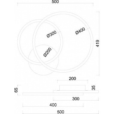 Потолочная люстра Marsic A2211PL-48BK