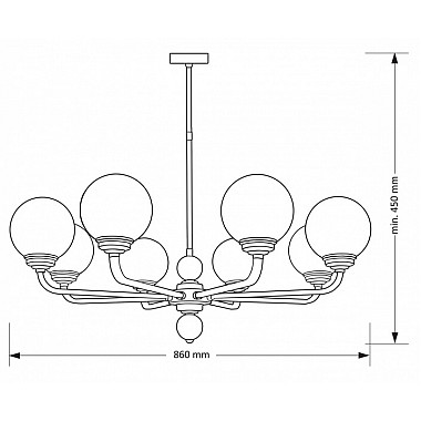 Потолочная люстра Abano ABA-ZW-8(Z)