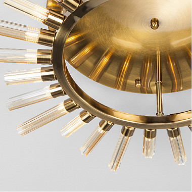 Потолочная люстра Sole 561 золотая бронза
