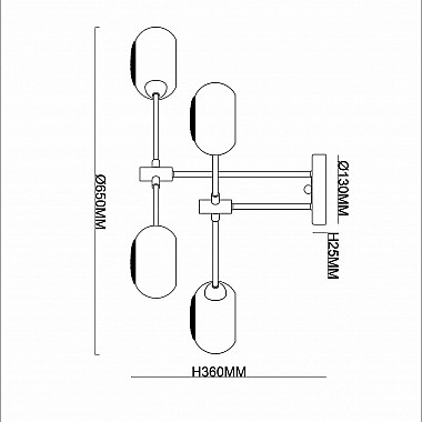 Потолочная люстра Rivoli Evlia 3037-304 Б0044492