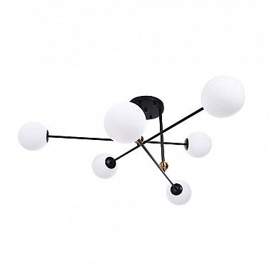 Потолочная люстра Lumina Deco Bersago LDP 8030-6 BK+WT