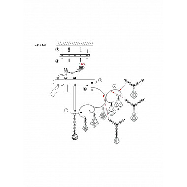 Потолочная люстра Favourite Pluvia 2447-6U