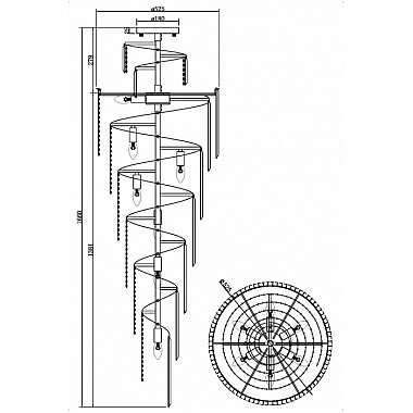 Потолочная люстра Louis  RC006PL-12CH