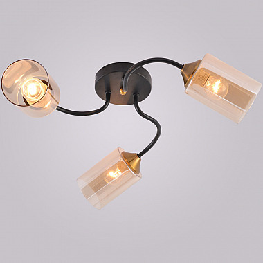 Потолочная люстра 01608-0.3-03 BK+BRASS