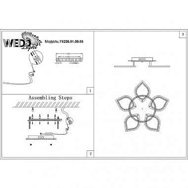 Потолочная светодиодная люстра Seven Fires Танис 75226.01.09.05