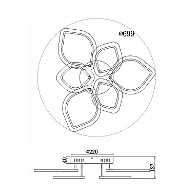 Потолочная люстра Saida FR10016CL-L72W