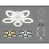 Потолочная светодиодная люстра Ambrella light Original FA4492