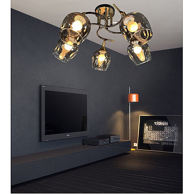 Потолочная люстра Mouzes SF3328/5C-CF-FGD-SMK