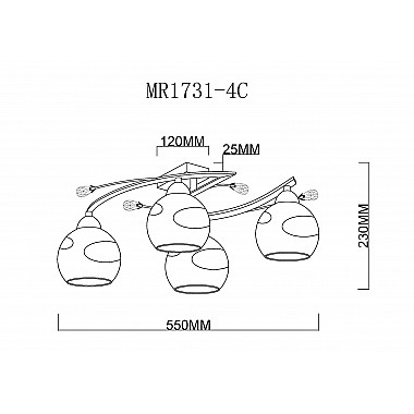 Потолочная люстра Stella MR1731-4C