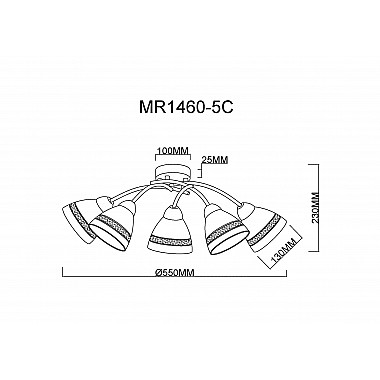 Потолочная люстра Emily MR1460-5C