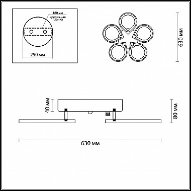 Потолочная светодиодная люстра Lumion Kaori 4522/99CL