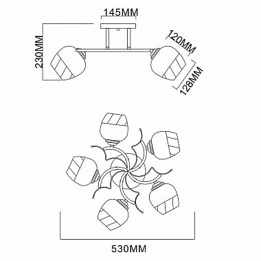 Потолочная люстра Rivoli Aurel 9001-305 Б0044445