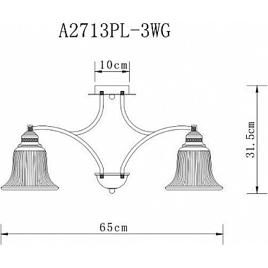 Потолочная люстра Arte Lamp Emma A2713PL-3WG