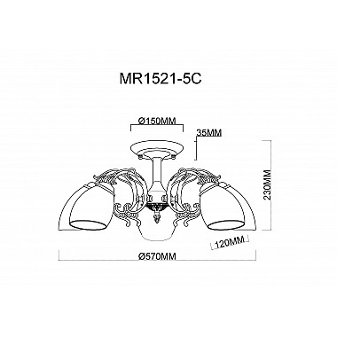 Потолочная люстра Biene MR1521-5C