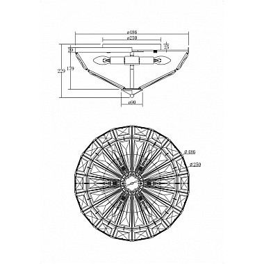 Потолочная люстра Facet MOD094CL-06CH