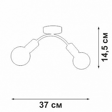 Потолочная люстра Vitaluce V4989-1/2PL
