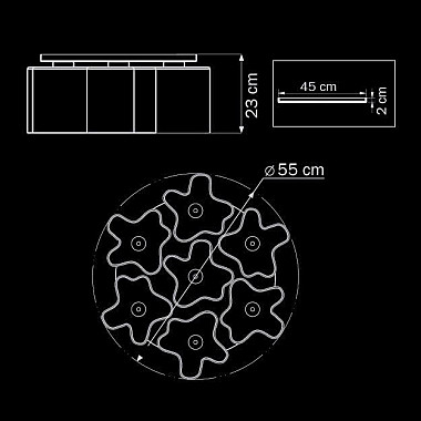 Потолочная люстра Lightstar Nubi Ondoso 802071