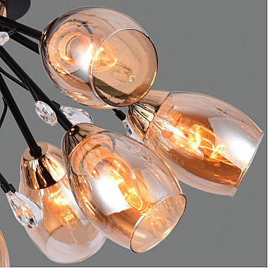 Потолочная люстра IL1284-10CPA-29 BK GD