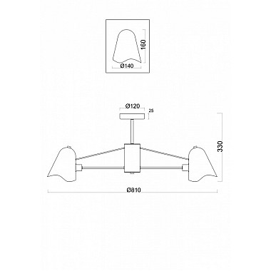 Потолочная люстра Manon FR5037PL-08S