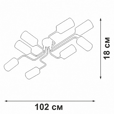 Потолочная люстра V4310-0/8PL