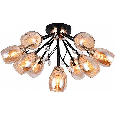 Потолочная люстра IL1284-10CPA-29 BK GD