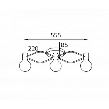 Потолочная люстра Italline Vega PL 6088/3 bronze