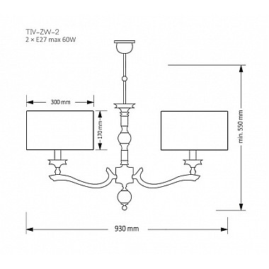 Потолочная люстра Tivoli TIV-ZW-2(P)