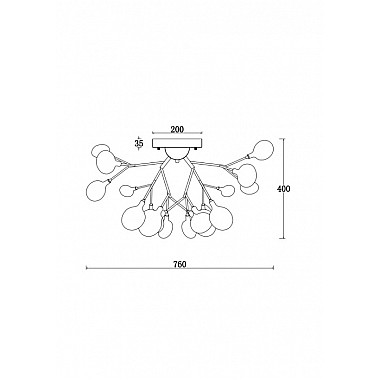 Потолочная люстра Florencia FR5049CL-27W2