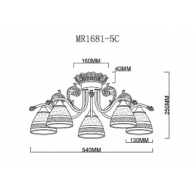 Потолочная люстра Nile MR1681-5C