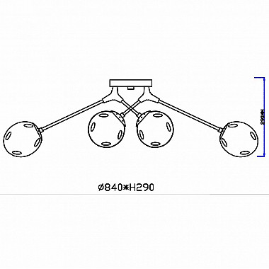 Потолочная люстра Rivoli Molto 5043-308 Б0044421