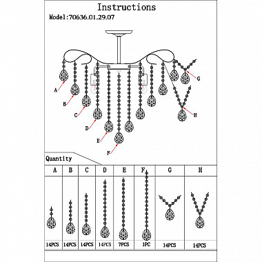 Потолочная люстра Seven Fires Андренна 70636.01.29.07