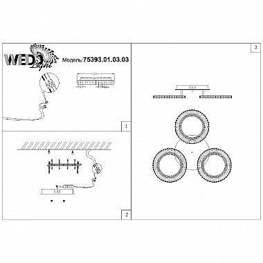 Потолочная люстра Seven Fires Vinola 75393.01.03.03