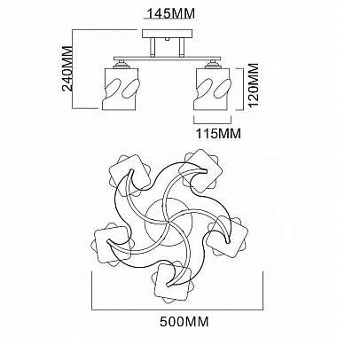Потолочная люстра Rivoli Casmi 9004-305 Б0044451