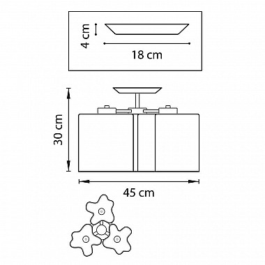 Потолочная люстра Lightstar Nubi Legno 802035