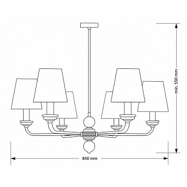Потолочная люстра Abano ABA-ZW-6(N/A)