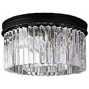 Потолочная люстра 1920s Odeon KR0387C-6B/P black/clear