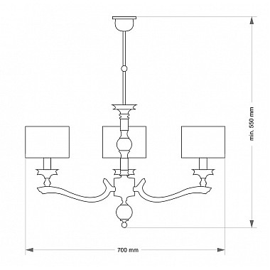Потолочная люстра Tivoli TIV-ZW-3(P)