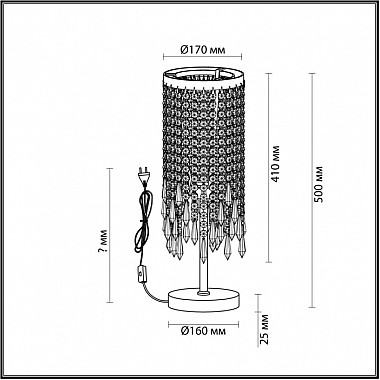 Интерьерная настольная лампа Chokka 5028/1T