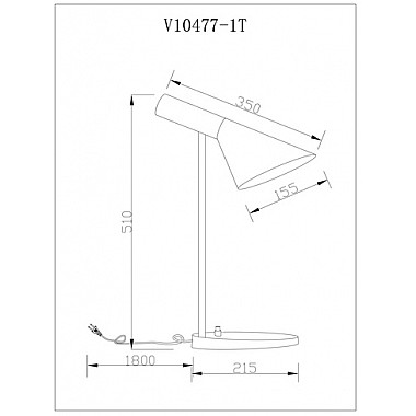 Интерьерная настольная лампа Turin V10477-1T
