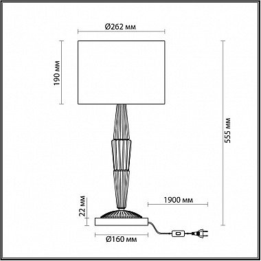Интерьерная настольная лампа Latte 5403/1T