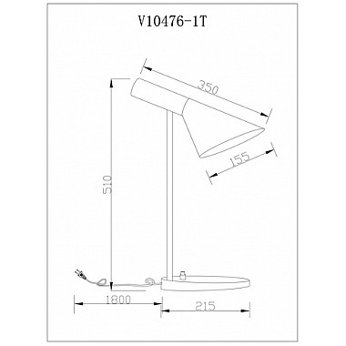 Интерьерная настольная лампа Turin V10476-1T
