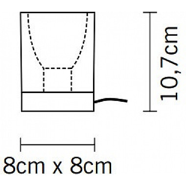 Интерьерная настольная лампа Cubetto D28B0100