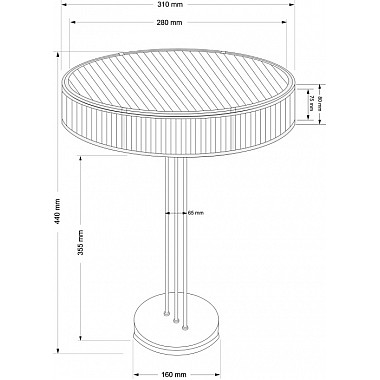 Интерьерная настольная лампа Lavone LAV-LG-2(P)