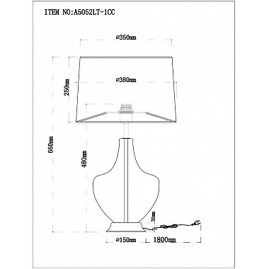 Интерьерная настольная лампа Sheratan A5052LT-1CC
