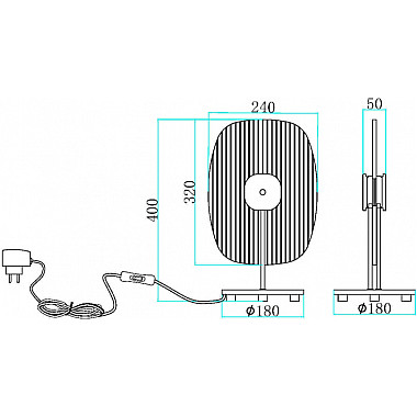 Интерьерная настольная лампа Eclipse MOD152TL-L1BK
