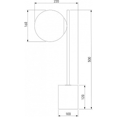 Интерьерная настольная лампа Marbella 01157/1 черный