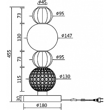 Интерьерная настольная лампа Collar MOD301TL-L18G3K1