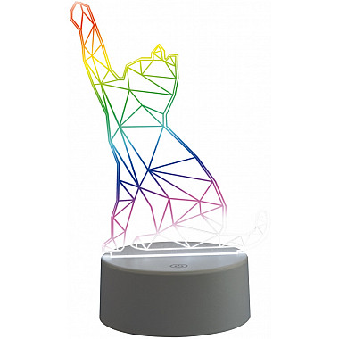 Интерьерная настольная лампа ULI-M501 RGB/3AAA CATTY/WHITE